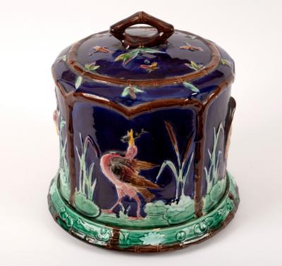 Appraisal: A Thomas Forester Majolica stilton cheese dish and cover decorated