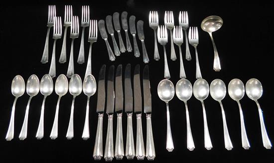 Appraisal: SILVER Gorham Fairfax pattern monogrammed sterling silver flatware service for