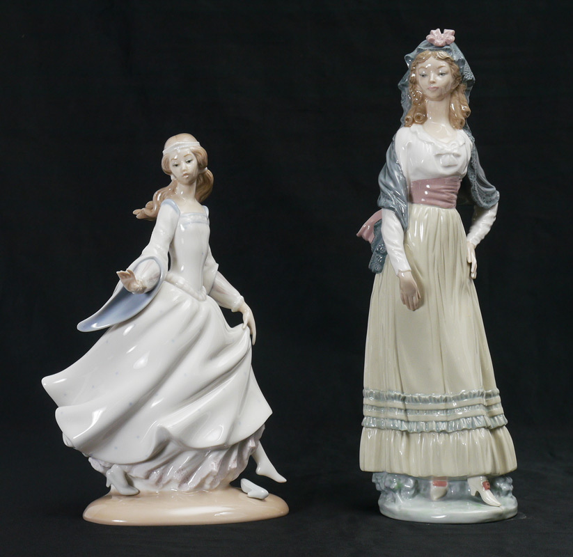 Appraisal: LLADRO PORCELAIN FIGURINES CINDERELLA Alfredo Ruiz sculptor issued retired approx