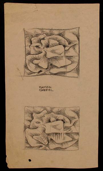 Appraisal: Ramon Gabriel American born Untitled signed 'RAMON GABRIEL' center pencil