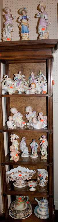 Appraisal: Assorted German and Austrian painted bisque figures including piano babies