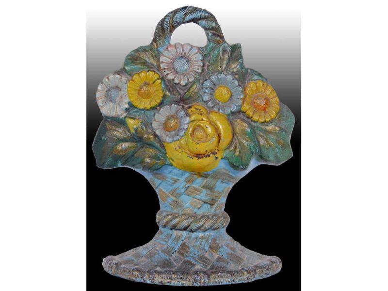 Appraisal: Flower Cast Iron Doorstop Description - '' x - ''