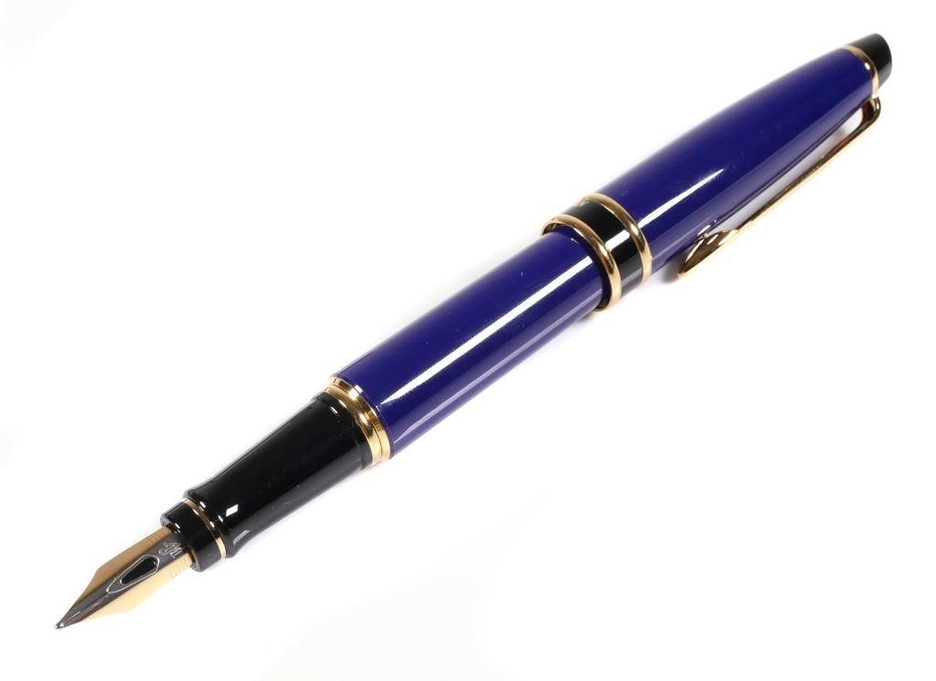 Appraisal: WATERMAN gloss blue MK Expert M nib fountain pen Two