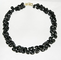 Appraisal: Robin Rotenier Black Onyx Faceted Bead Necklace This necklace features