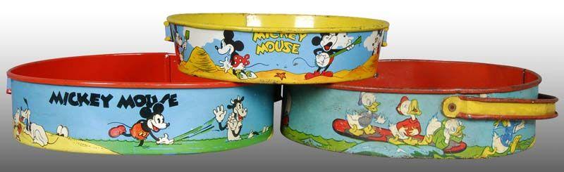 Appraisal: Lot of Tin Walt Disney Character Sand Sifter To Description