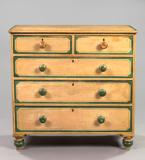 Appraisal: Northern European Provincial Painted Chest of Drawers second quarter th