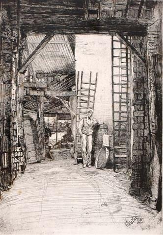 Appraisal: JAMES ABBOT MCNEIL WHISTLER - 'The Lime Burner' and 'Rotherhithe'