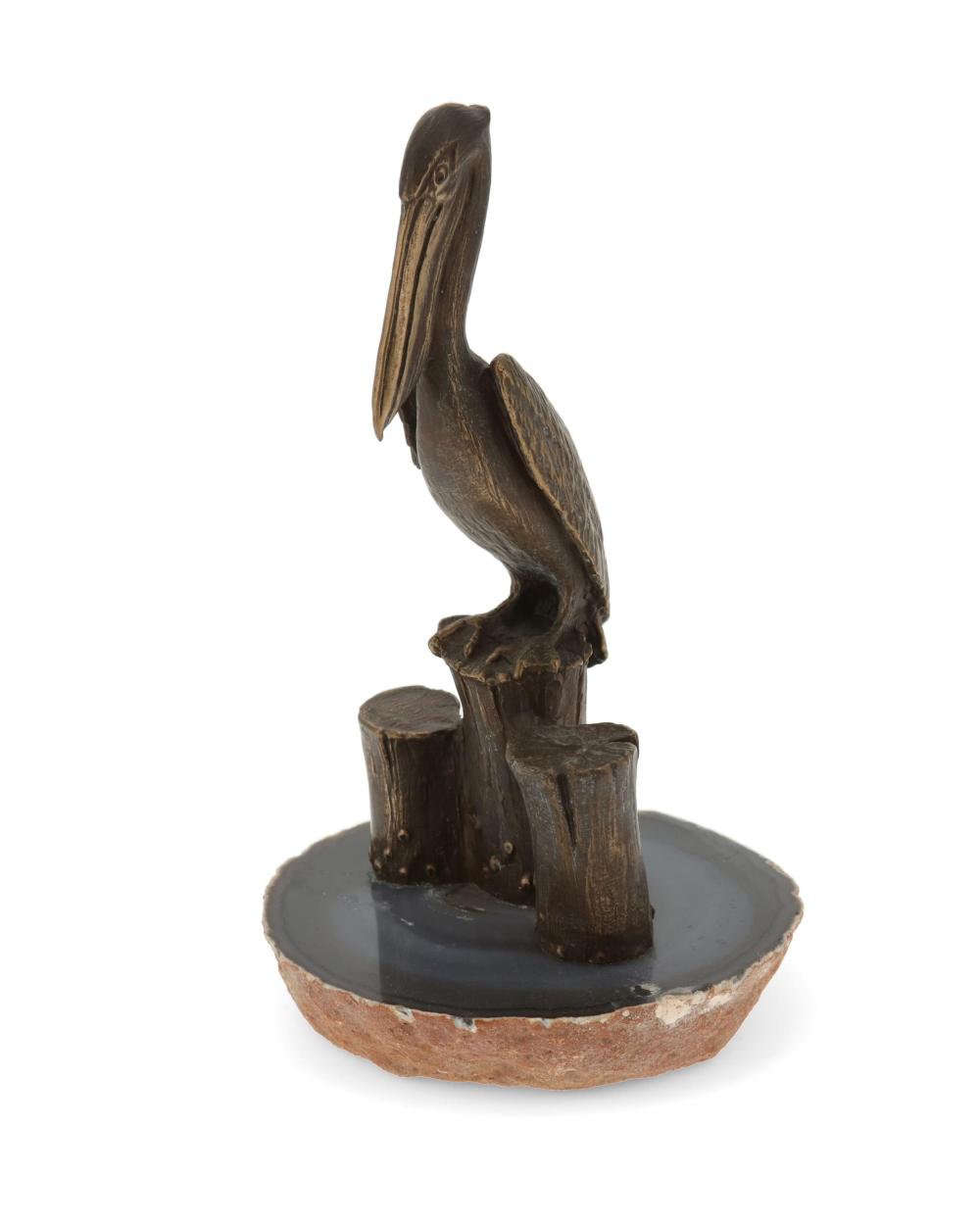 Appraisal: Wah Ming Chang - Chinese American Pelican Patinated bronze on