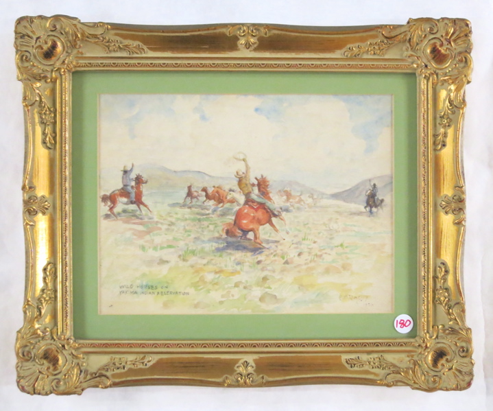 Appraisal: EDWARD B QUIGLEY WATERCOLOR AND GRAPHITE ON PAPER Oregon -