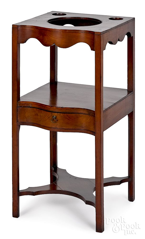 Appraisal: Federal mahogany wash stand Exclusive on Bidsquare Federal mahogany wash