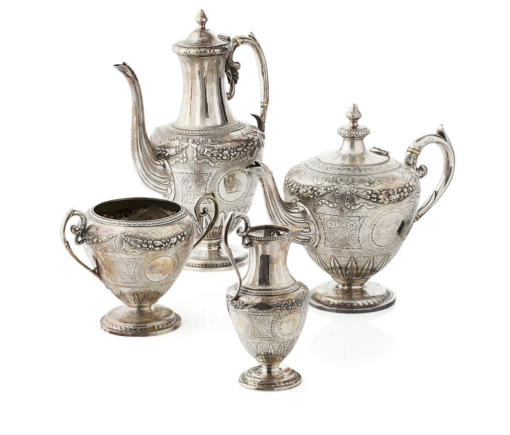 Appraisal: A Victorian four piece tea and coffee service James Mackay