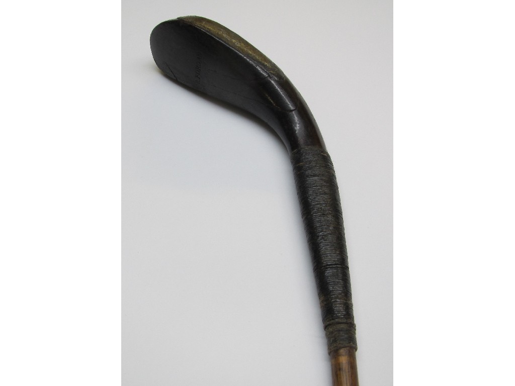 Appraisal: A plume marked long nose wood with horn inset sole