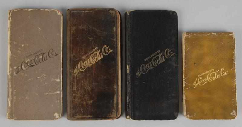 Appraisal: Lot of Early Coca-Cola Leather Bound Notebooks Description to All