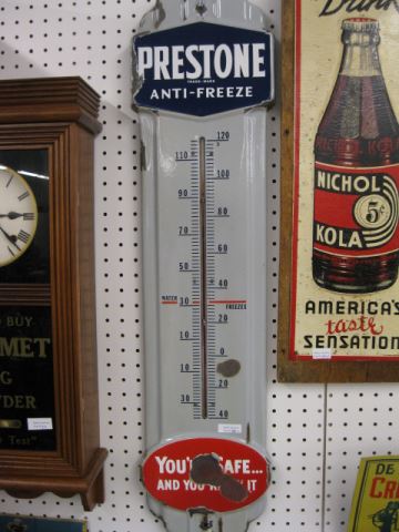 Appraisal: Prestone Antifreeze Enameled Porcelainadvertising thermometer x