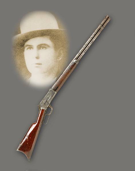 Appraisal: A Winchester Model lever action rifle attributed to outlaw Bill