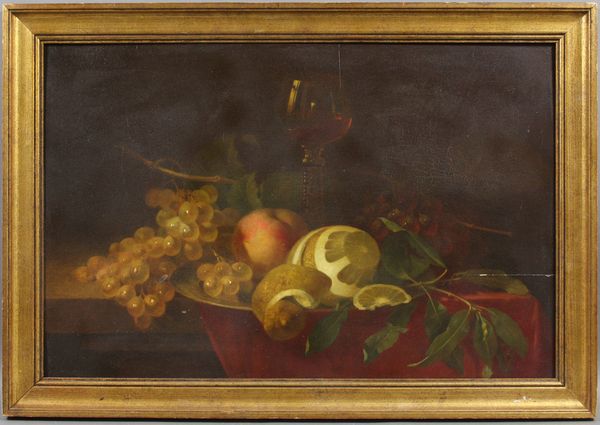 Appraisal: th Century Dutch still life with fruit oil on panel