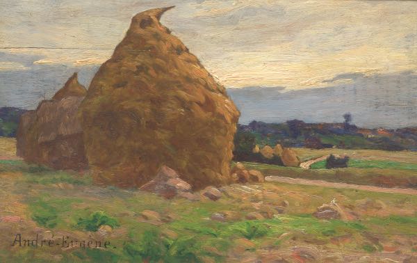 Appraisal: EUGENE GABRIEL ANDRE FRENCH TH- TH CENTURY x Haystacks OIl