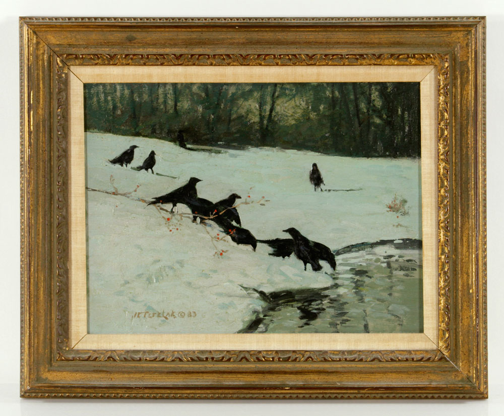 Appraisal: - Terelak Crows in Winter O C John C Terelak