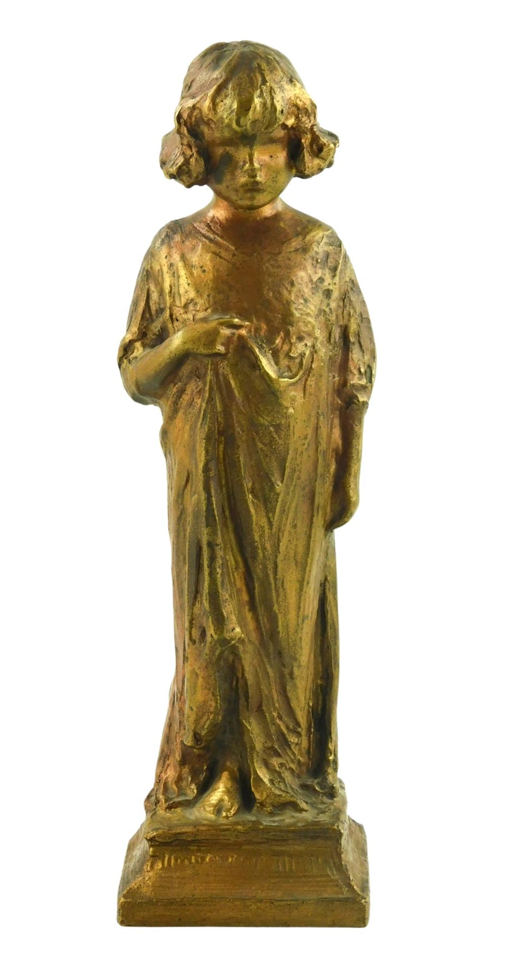 Appraisal: SCULPTURE Bessie Potter Vonnoh American - Bedtime c Roman Bronze