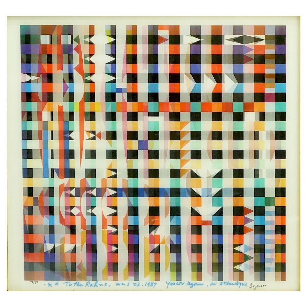 Appraisal: Yaacov Agam Israeli born Yaacov Agam Israeli born Lenticular Plastic