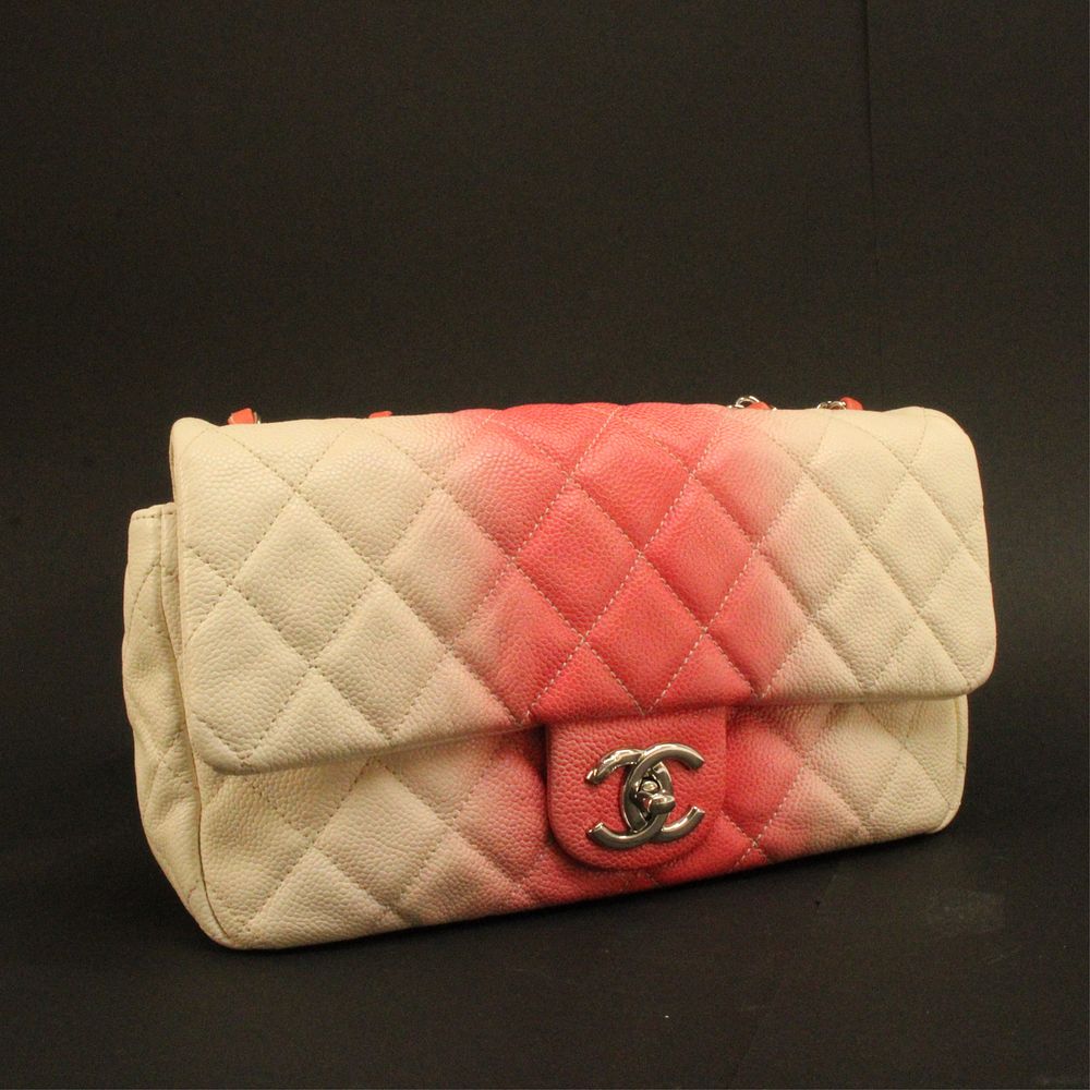 Appraisal: Chanel Pink and White Ombre Small Classic Flap Bag Chanel