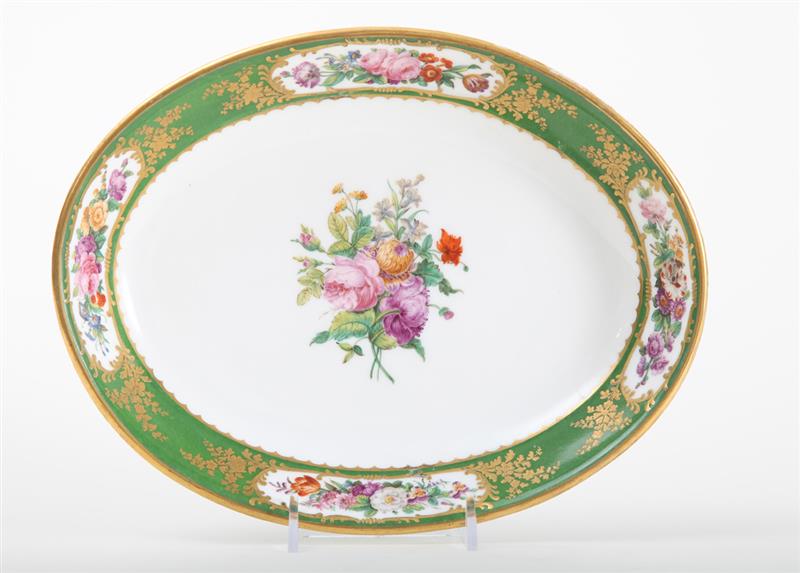 Appraisal: LOUIS PHILIPPE PORCELAIN OVAL DISH IN THE S VRES STYLE