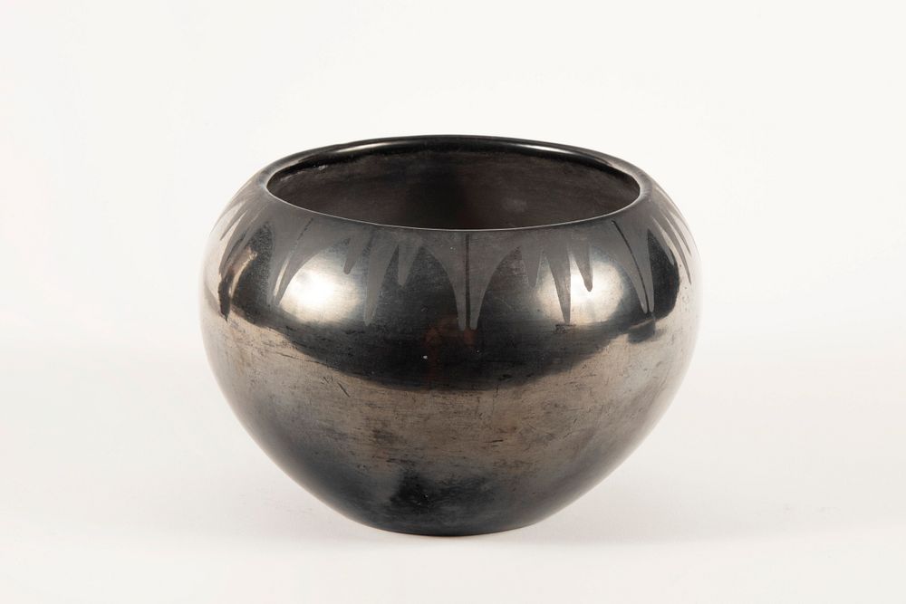 Appraisal: San Ildefonso Desideria Montoya Sanchez Blackware Pot Desideria Montoya Sanchez