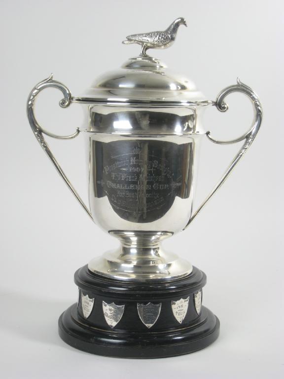 Appraisal: An Edward VII two handled Prestwich Homing Society large Trophy