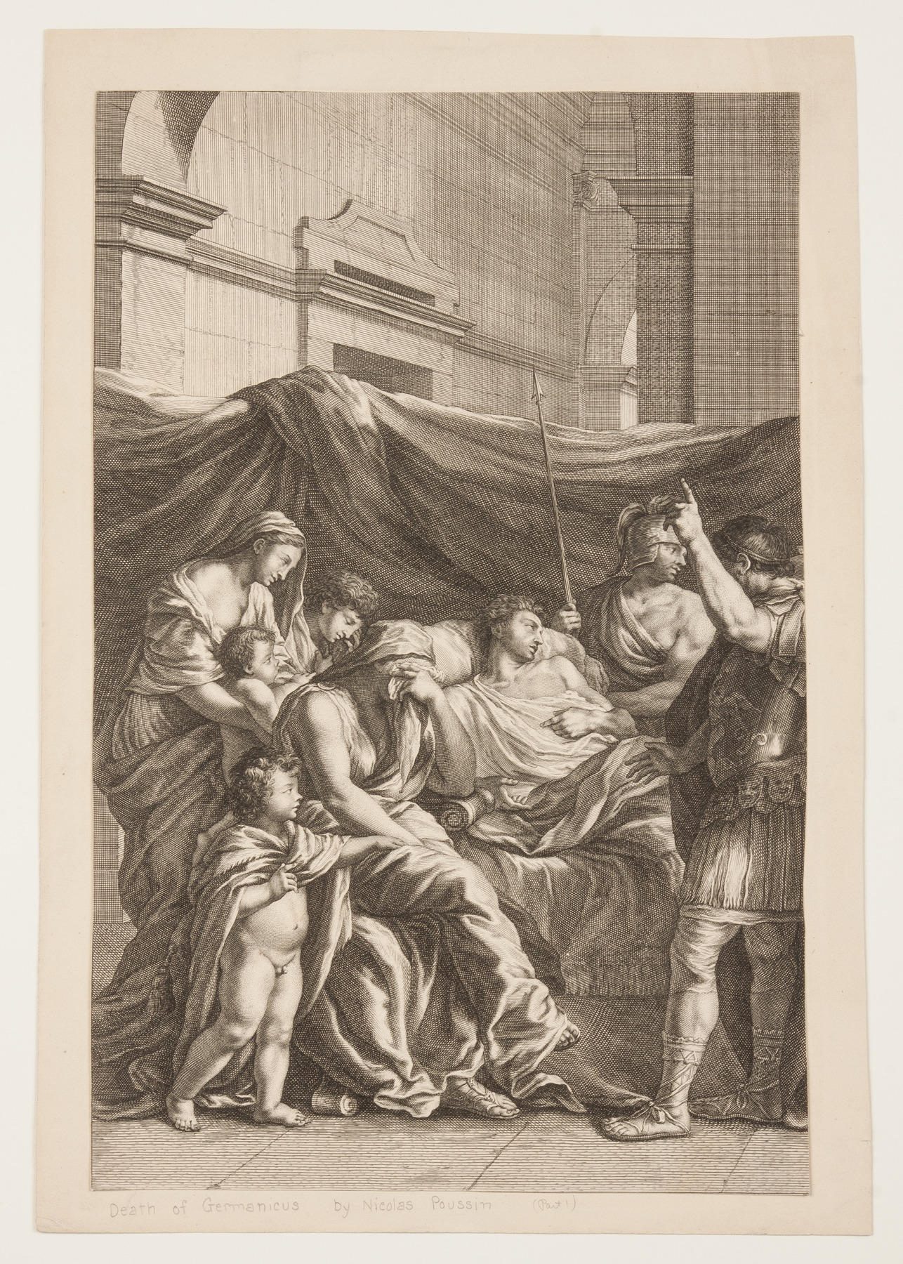 Appraisal: Group of Fifteen Engravings After Nicolas Poussin French - Death