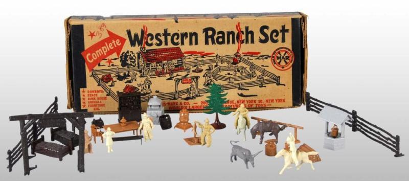 Appraisal: Tin Marx Western Ranch Play Set Description American Set includes