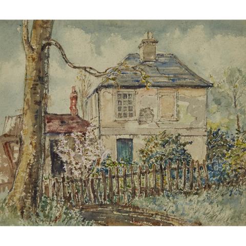 Appraisal: Gustave Loiseau - OLD COUNTRY HOUSE PAINTED NEAR LE VAUDREUIL