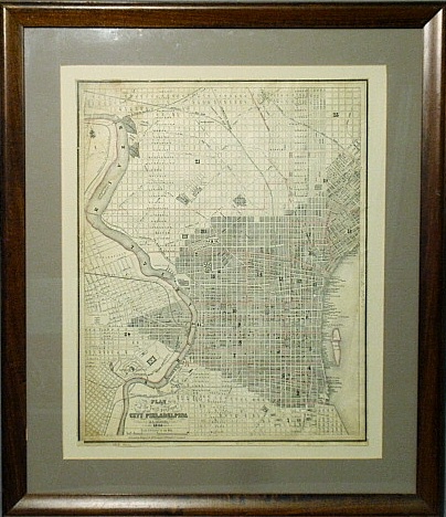 Appraisal: - Framed and matted map plan of the City of