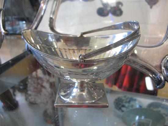 Appraisal: GEORGIAN STERLING SILVER PLATFORM BASE SUGAR BASKET