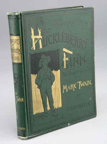 Appraisal: First edition Mark Twain's 'Huckleberry Finn'copyright date published by Charles