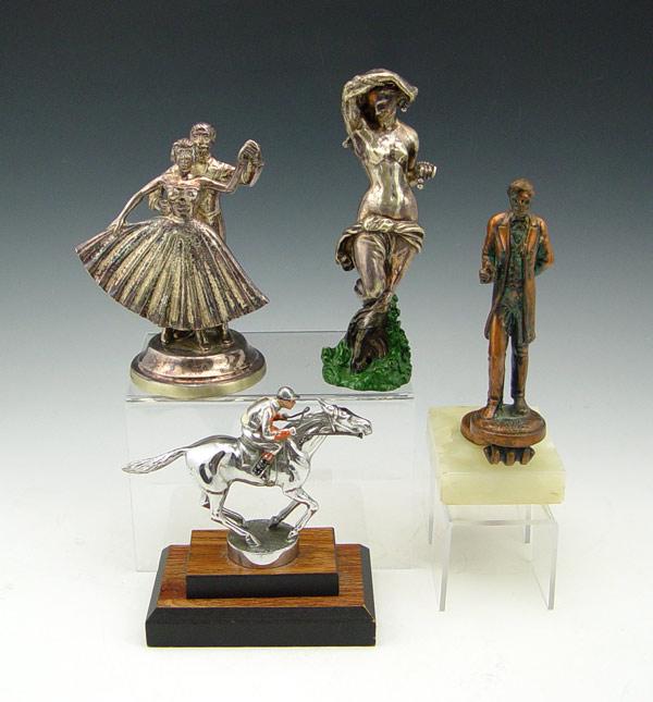 Appraisal: FIGURAL CAR MASCOTS LINCOLN DANCERS NUDE To include Ballroom dancers