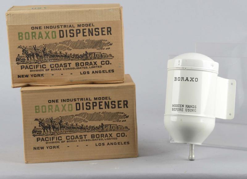 Appraisal: Lot Of Vintage Borax Soap Dispensers Each new in original