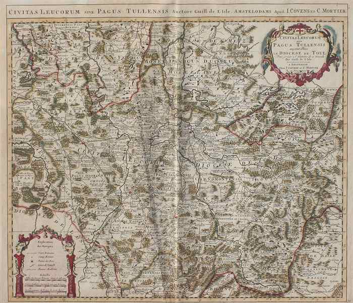 Appraisal: L'ISLE Guillaume de - Early th century map of Diocese