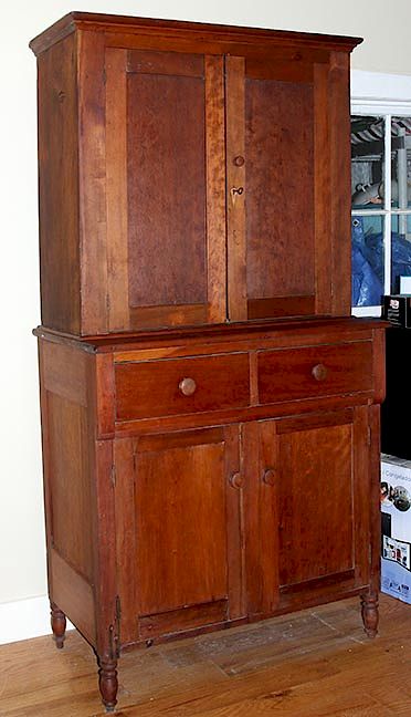 Appraisal: Wythe County Va Cupboard Blind Wythe County cherry press cupboard