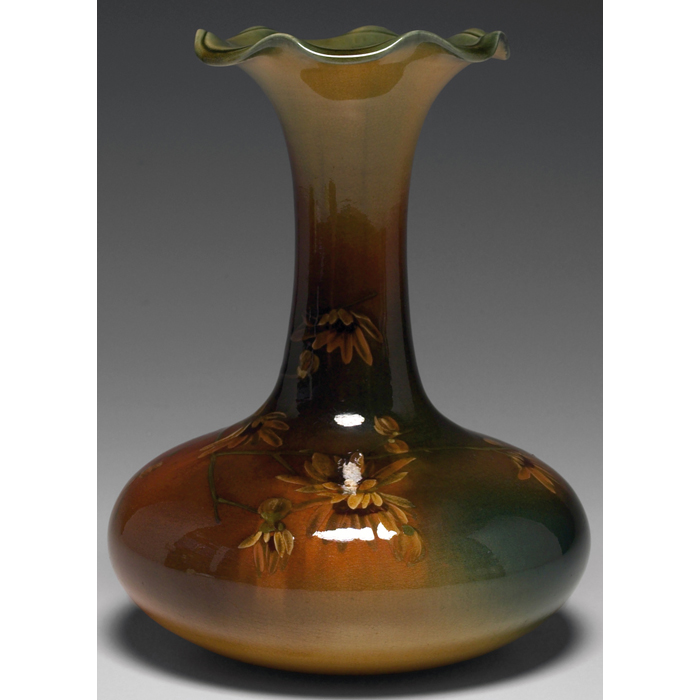 Appraisal: Good Rookwood vase Standard glaze with a nicely painted daisy