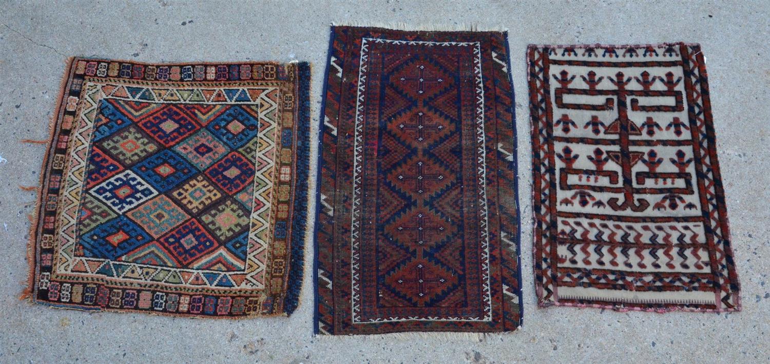 Appraisal: Turkish mats throws x x x all with wear