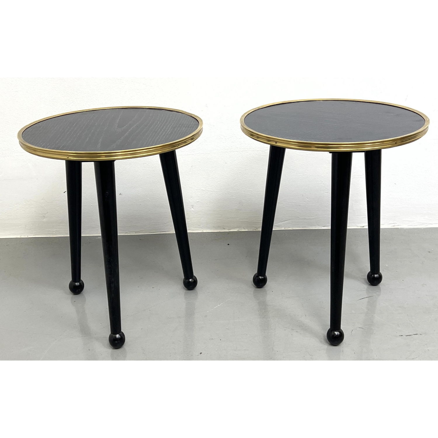 Appraisal: Pair Jean Royere Style Small Taboret Tables Not vintage period