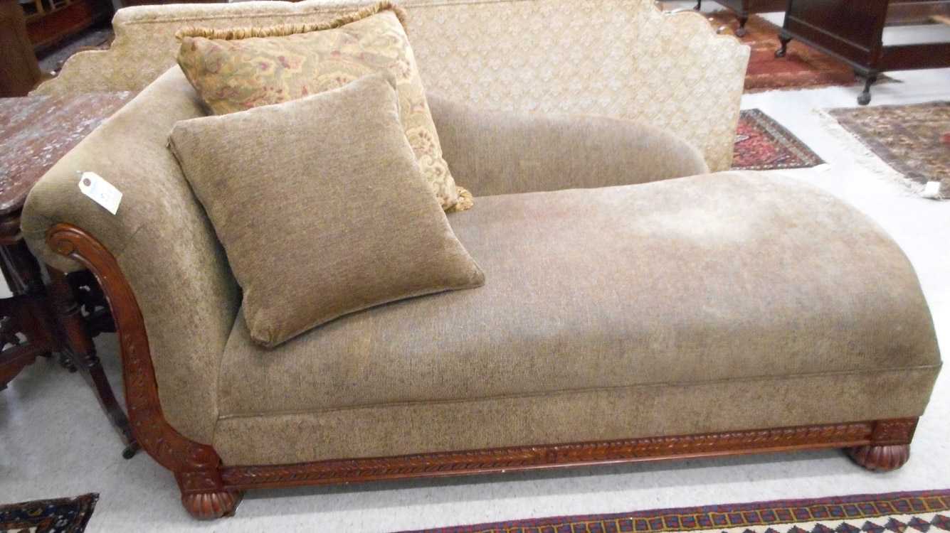 Appraisal: REGENCY STYLE CHAISE LOUNGE H M Richards Inc Baldwyn MS