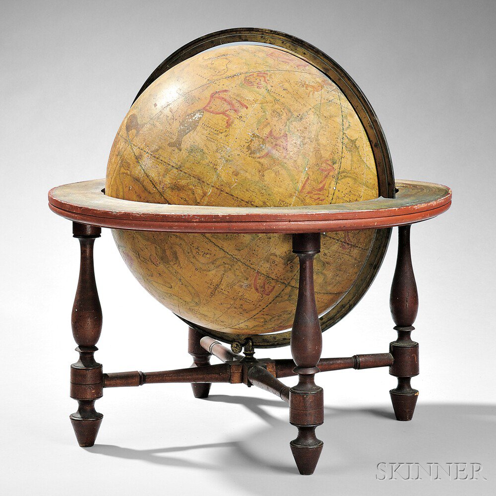 Appraisal: James Wilson -inch Celestial Globe c twelve engraved and hand-colored