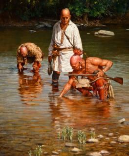 Appraisal: ROBERT GRIFFING b Picking Clams on French Creek ROBERT GRIFFING