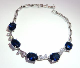 Appraisal: Sapphire And Silver Bracelet Sapphire And Silver Bracelet - Shipping