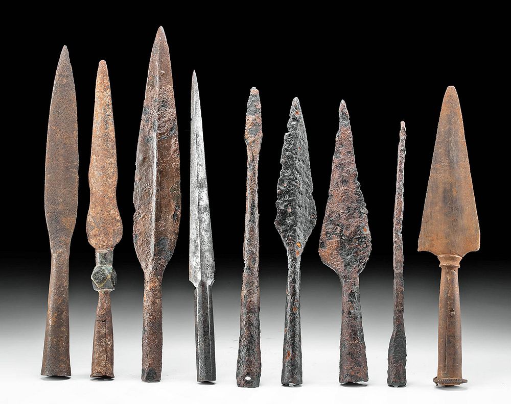 Appraisal: th to th C European Asian Iron Spearheads Western Europe