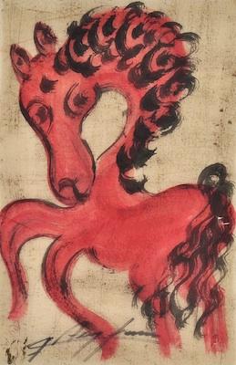 Appraisal: Chucho Jesus Reyes Ferreira Mexican - Caballo Rojo Gouache on