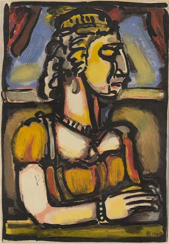 Appraisal: George Rouault French - Dame a la Huppe from Passion