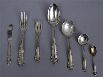 Appraisal: GORHAM CORPORATION MONOGRAMMED SILVER -PIECE PART FLATWARE SERVICE IN THE