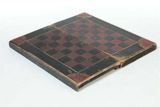 Appraisal: GAMEBOARD American late th century pine Folding board opens to